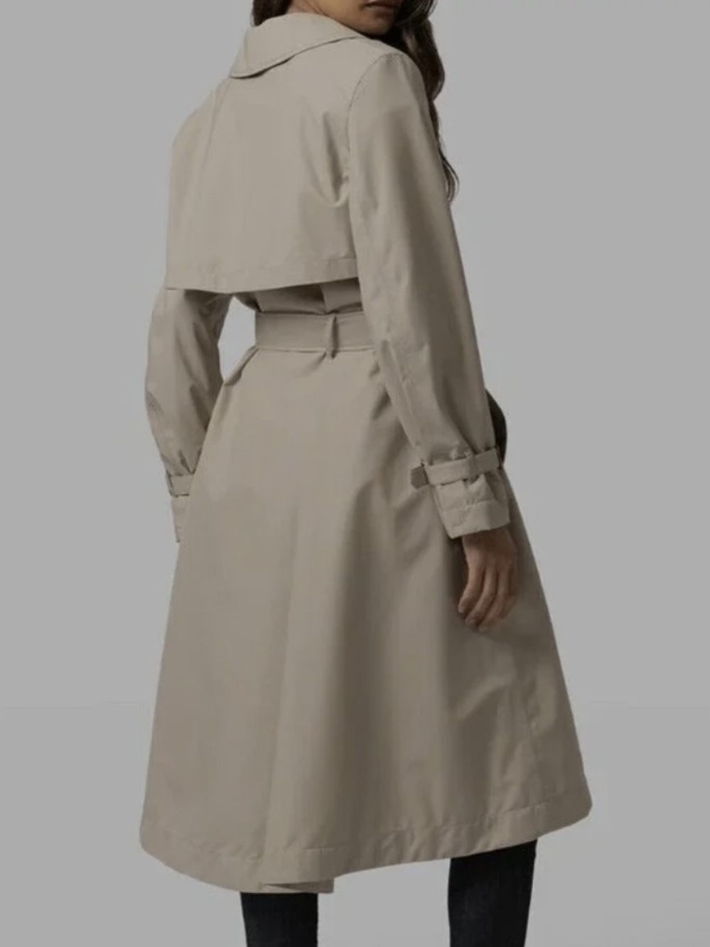 Saint + Sofia Classic Beige Trench Coat with Belt - Picture 2 of 6